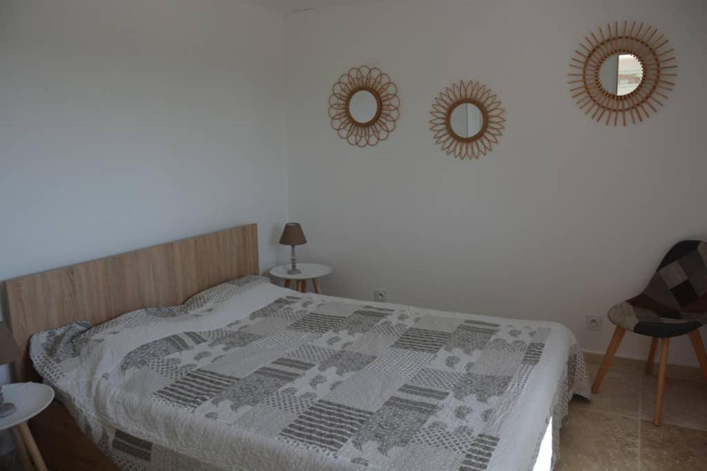 La Venturonne Appartement Neuf Rez De Jardin 45 M2 Vue Mer Et Vignes 10 Mn Des Plages เลอโบสเซต์ ภายนอก รูปภาพ
